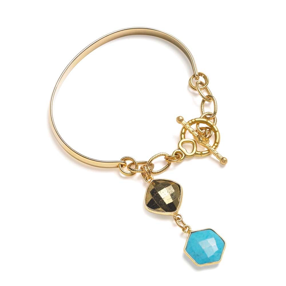 HEXAGON CHARM BRACELET / LaceyBonesJewelry