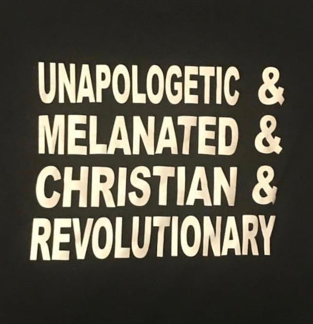 Image of WOMEN’S & MEN’S UNAPOLOGETIC TSHIRT IN BLACK/WHITE