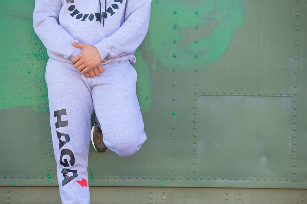 Image of GRAY LOGO JOGGERS