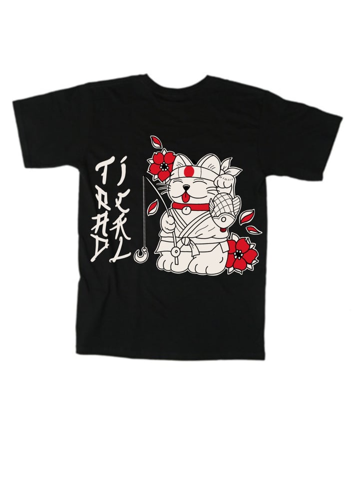 Image of Soy sauce lucky cat tee