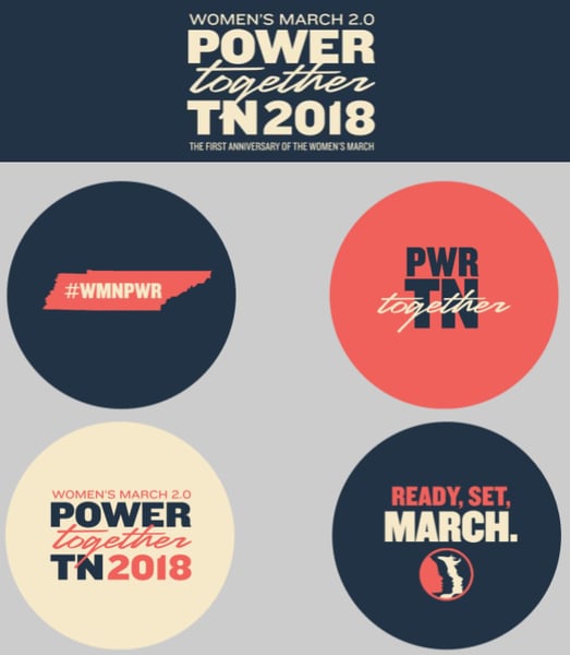 Image of TN Power Together 4-Button Pack