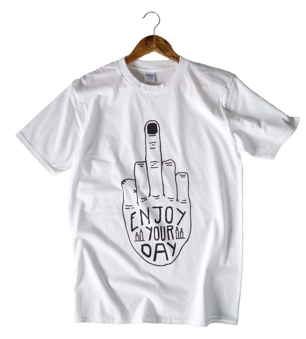 Image of Enjoy Your Day White Tee