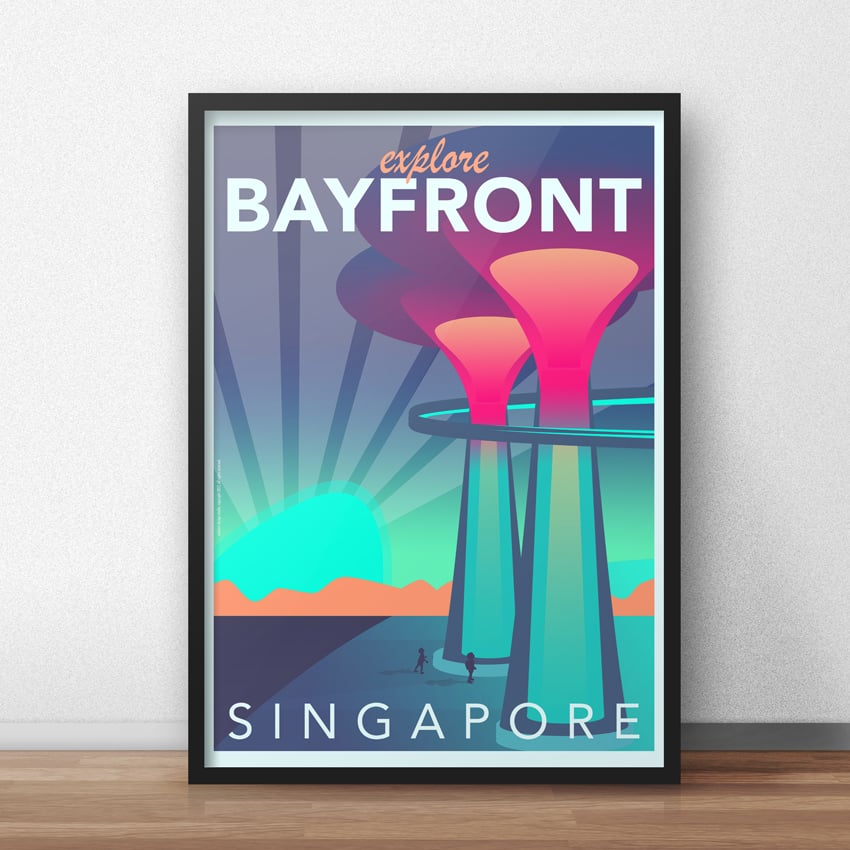 Image of Bayfront Vintage-Style Travel poster