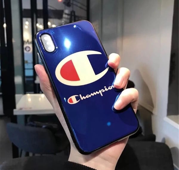 Image of Champion Iphone X case/ Blue Gloss