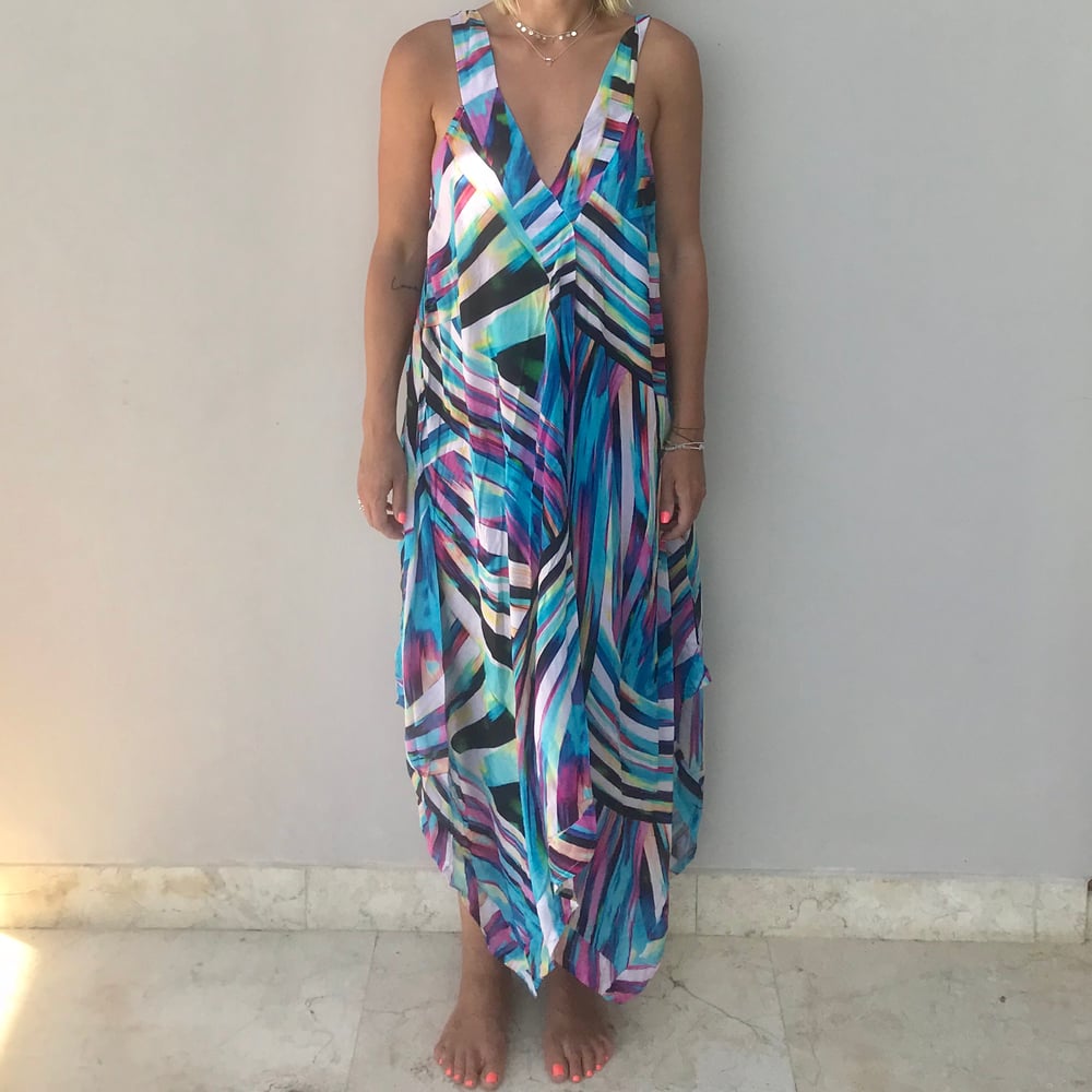 Image of Classic Maui Dress | indigo abstract