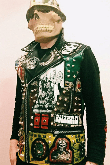 Image of Studded Thrasher Leather Vest