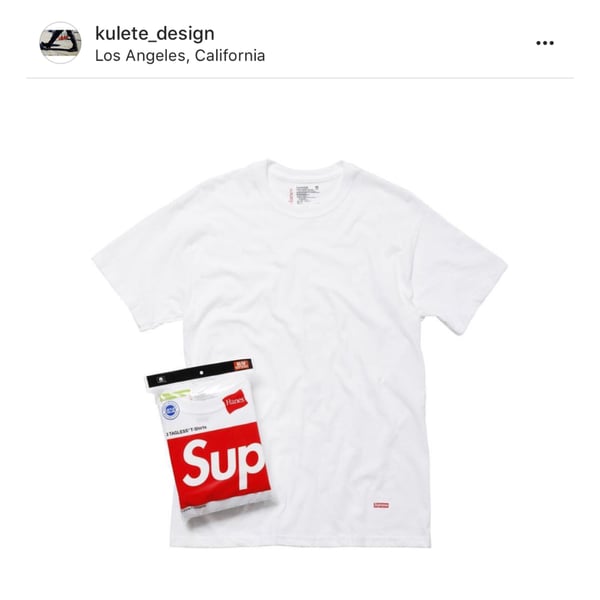 Image of Supreme x Hanes Tagless Tee (3 pack) White