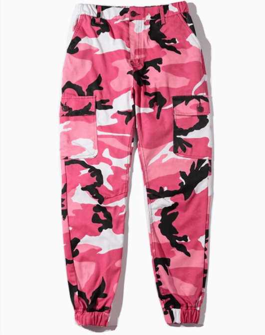 camouflage pants pink