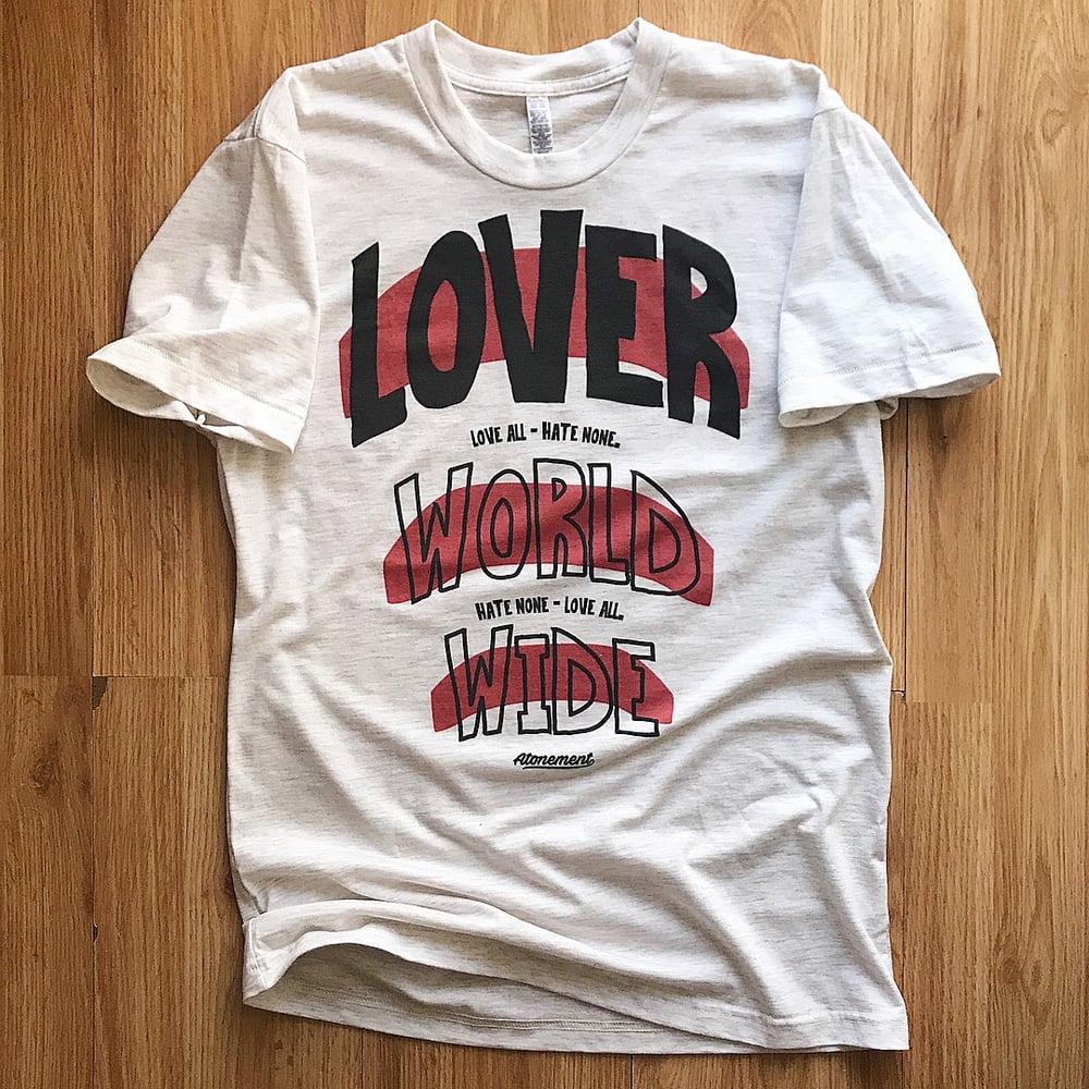 Image of The Lover World Wide Tee in Cream Triblend