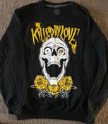 Image of Killed By Love Crew-Neck Sweater BLACK/YELLOW