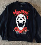 Image of Killed By Love Crew-Neck Sweater BLACK/RED
