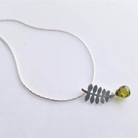 Image 5 of Tiny Fern Necklace - Silver
