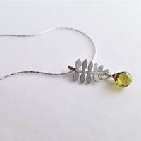 Image 1 of Tiny Fern Necklace - Silver