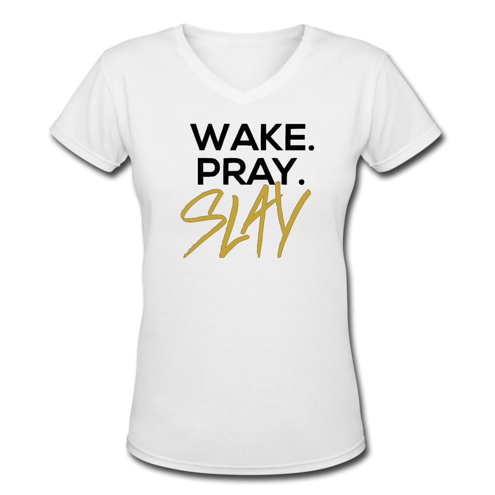 Image of Wake.Pray.Slay. unisex tee (gold)