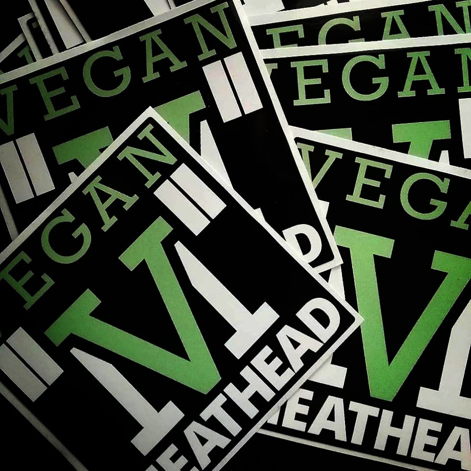 Vegan Meathead (logo) sticker VeganMeathead