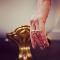 Image 2 of Multi faceted Solid Gold Ring