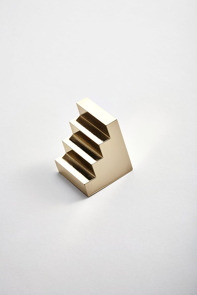 Image of Brass Staircase Paperweight (Polished)