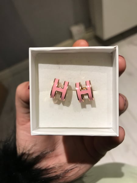Image of Pink Hermes Earrings