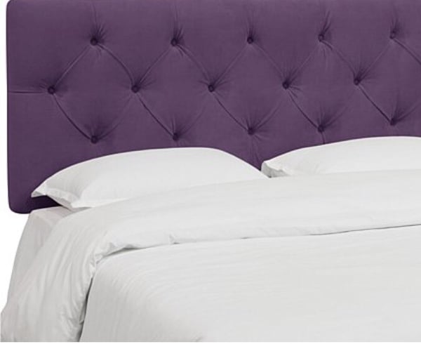 Image of Skyline Furniture Diamond Tufted Velvet Headboard - Queen 488-332