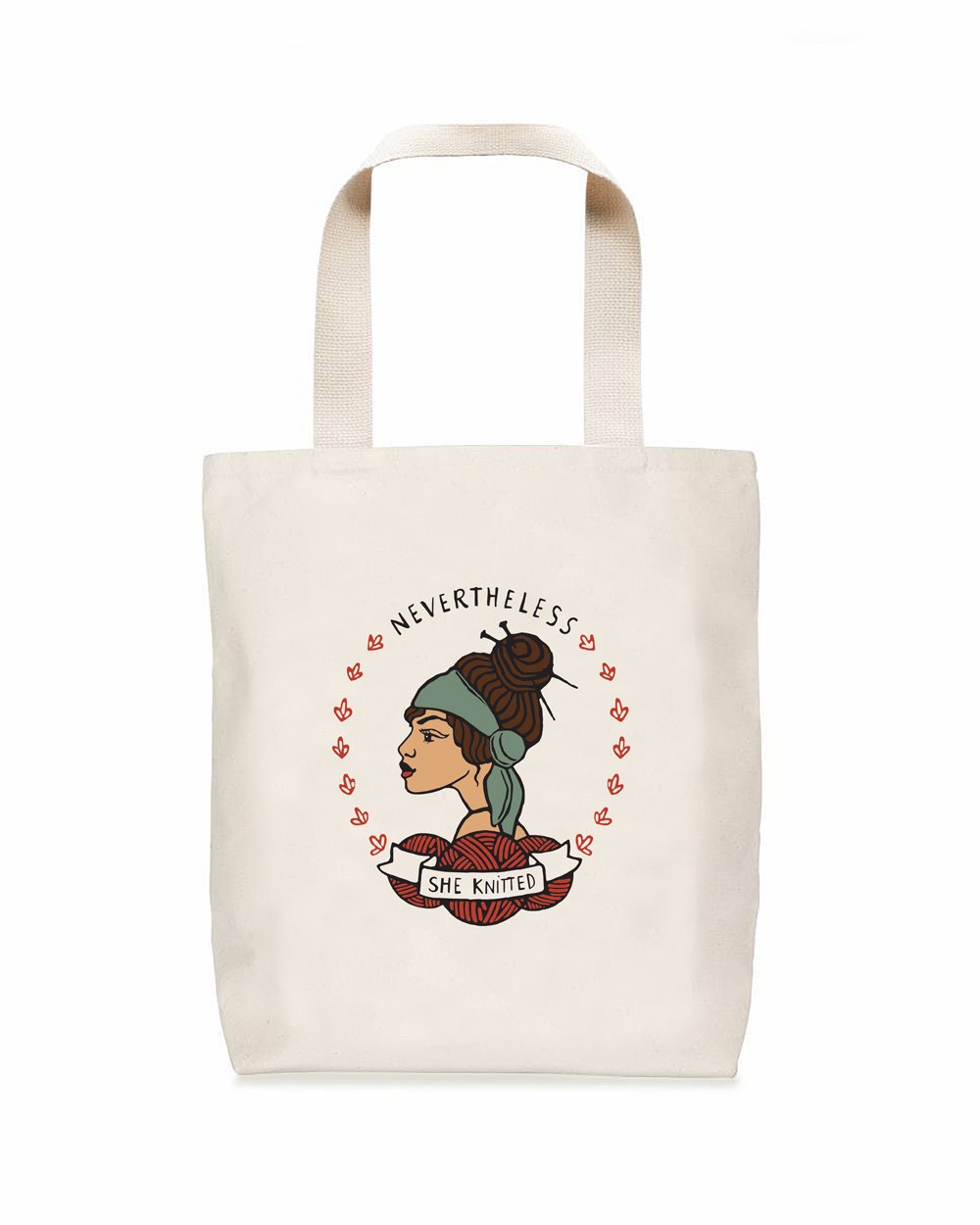 Image of Nevertheless She Knitted Tote