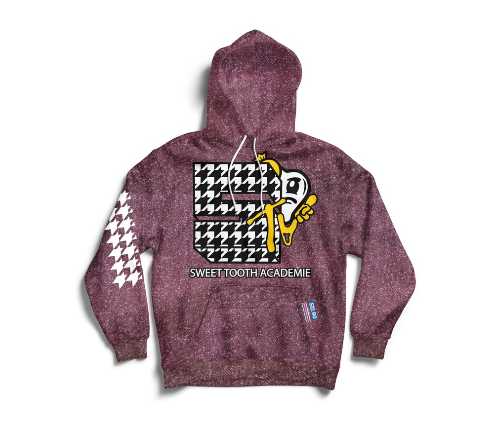 Image of STA TV MAROON HEATHER HOODY