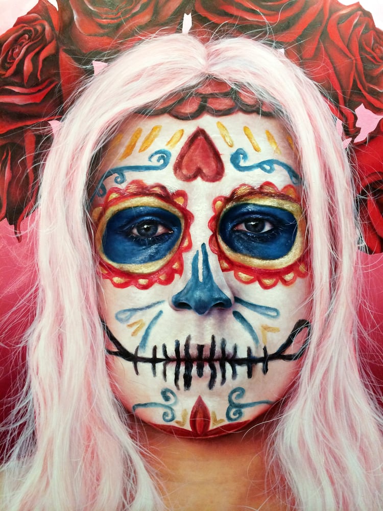 Image of "La Quema Muertos", Original Oil Painting on Board