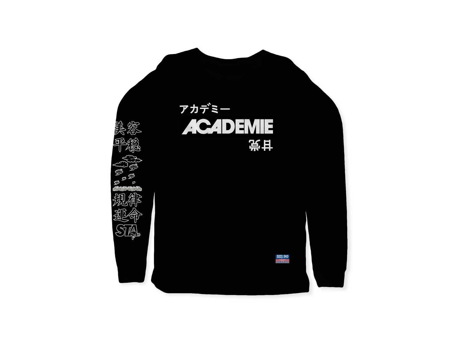 Image of ACADEMIE DESTINY BLACK LONG SLEEVE TEE