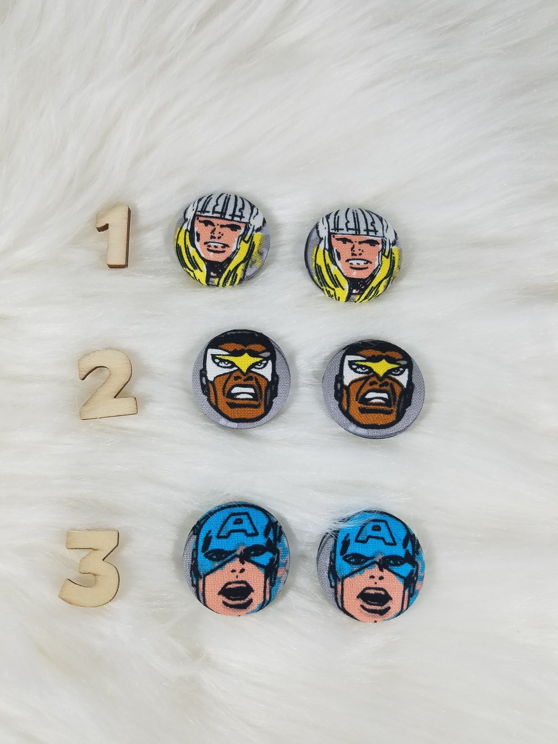 Image of Marvel Button Earrings