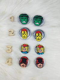 Marvel Button Earrings #2