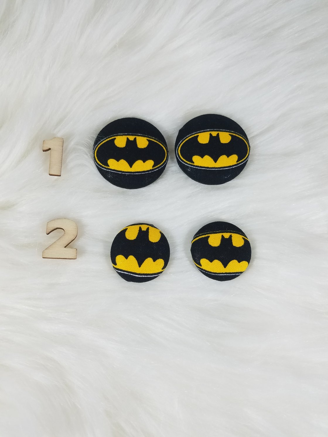 Image of Batman Button Earrings
