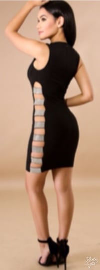 Image 3 of Rhinestone peekaboo dress