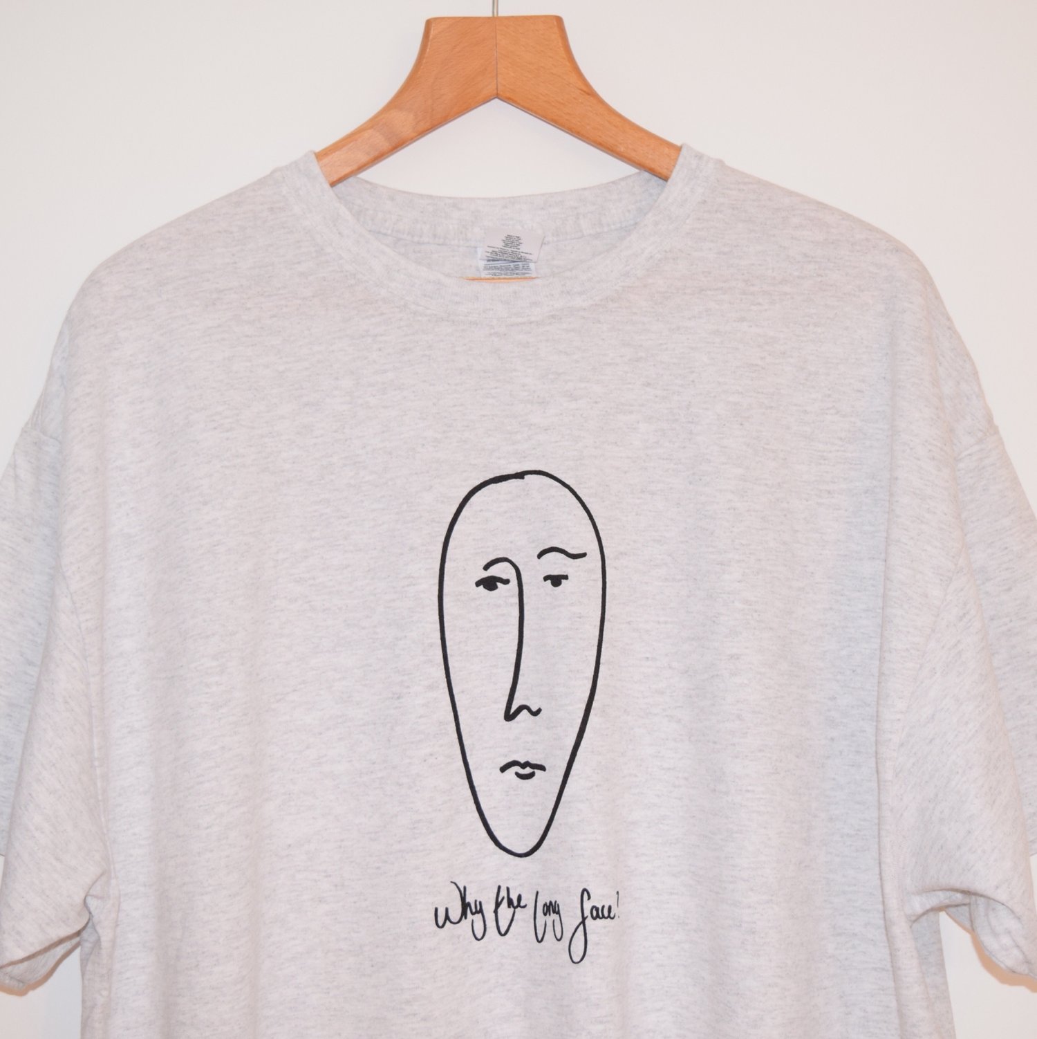 Image of Why The Long Face Tee in Grey