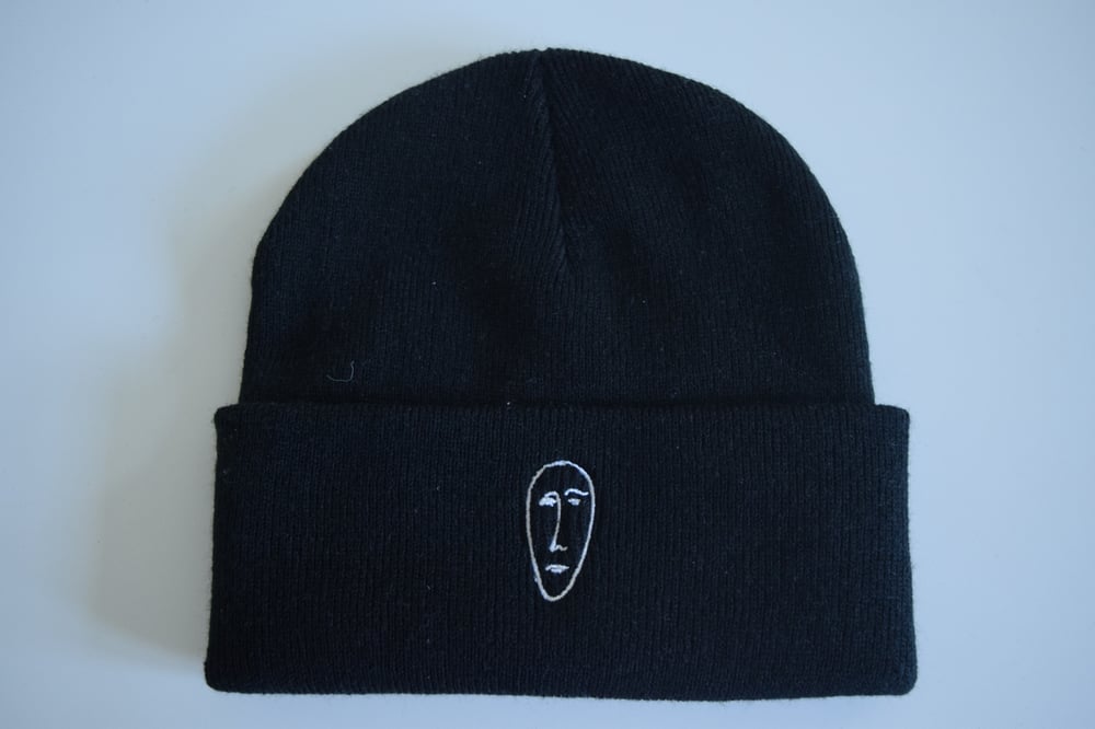 Image of Long Face Beanie in Black