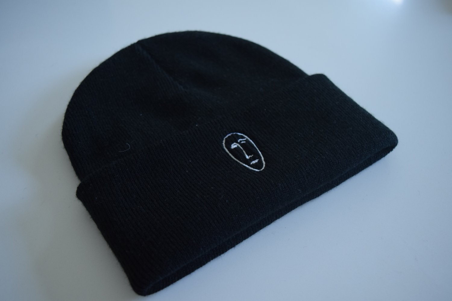 Image of Long Face Beanie in Black
