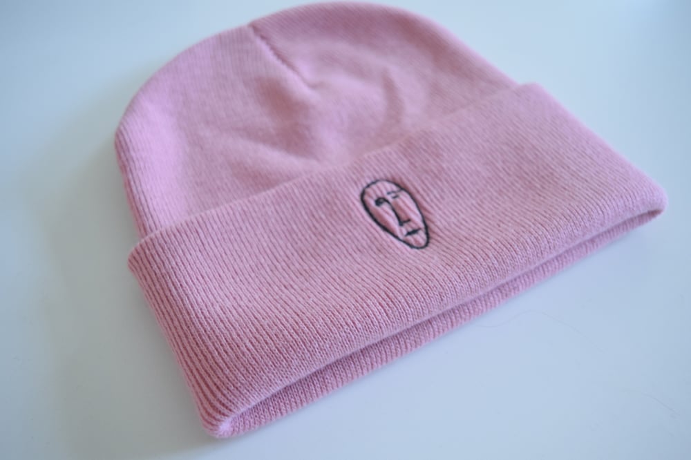 Image of Long Face Beanie in Pink