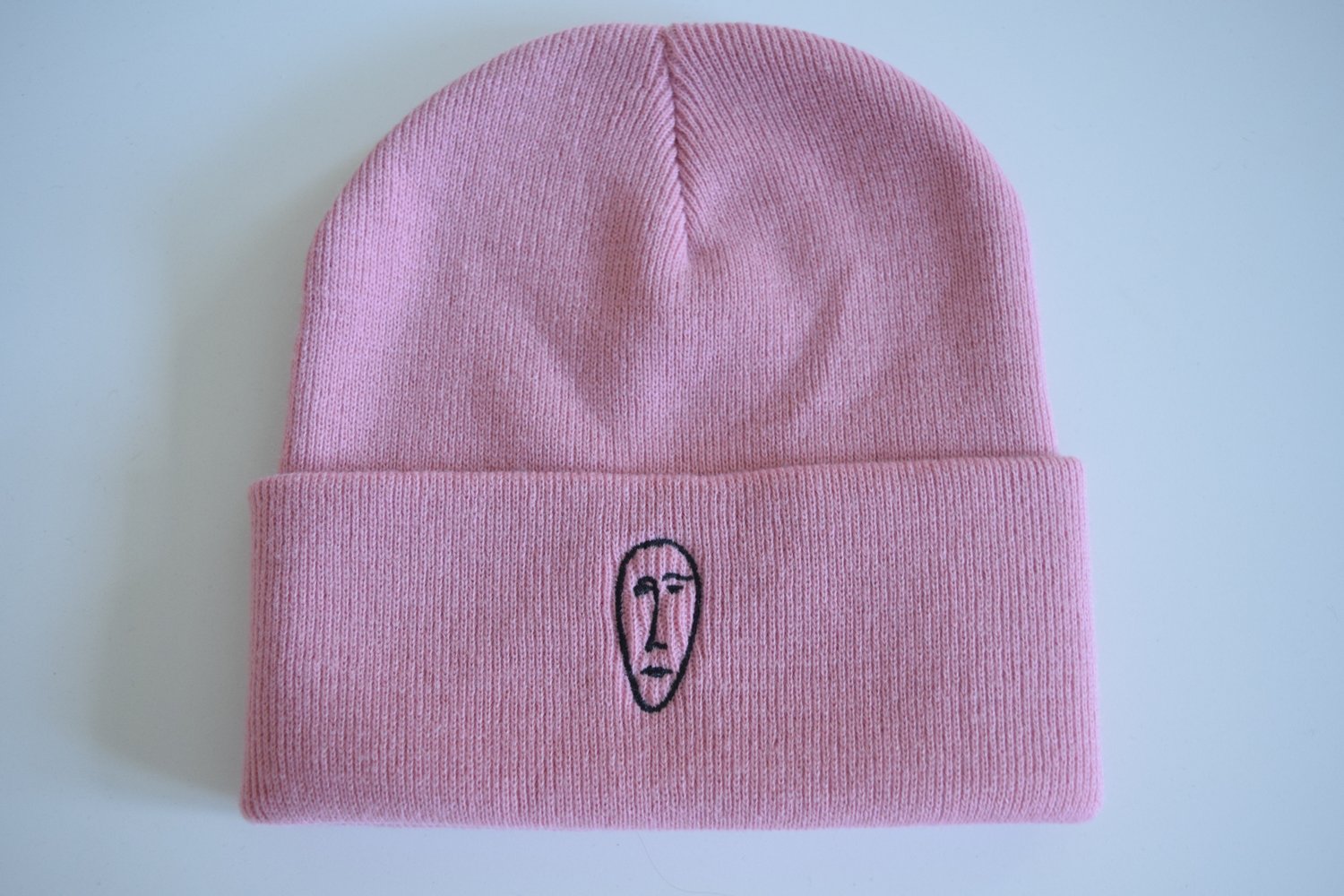 Image of Long Face Beanie in Pink