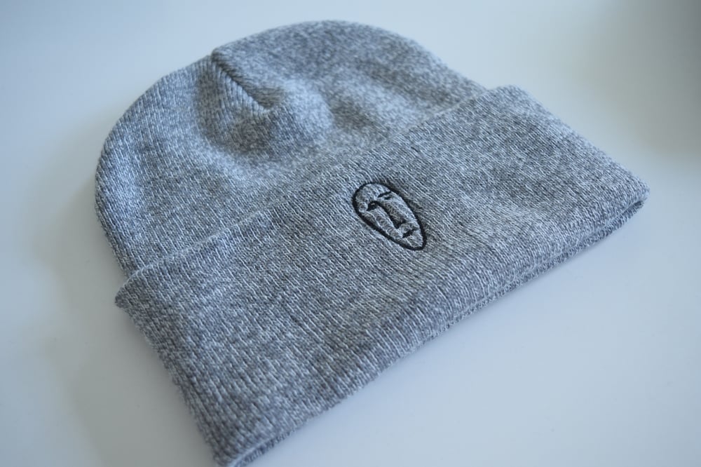 Image of Long Face Beanie in Grey