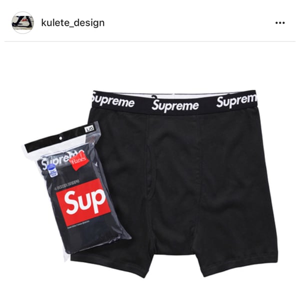 Image of Supreme x Hanes Boxer Briefs BLACK