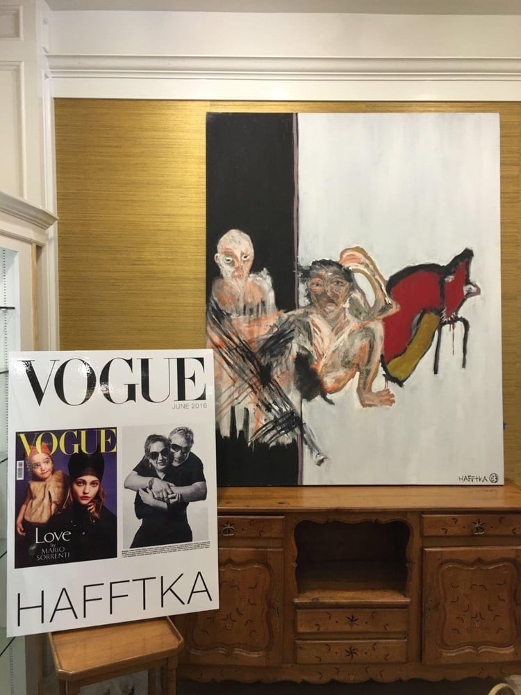 Image of ORIGINAL PAINTING BY MICHAEL HAFFTKA - FEATURED ARTIST VOGUE ITALY JUNE 2016