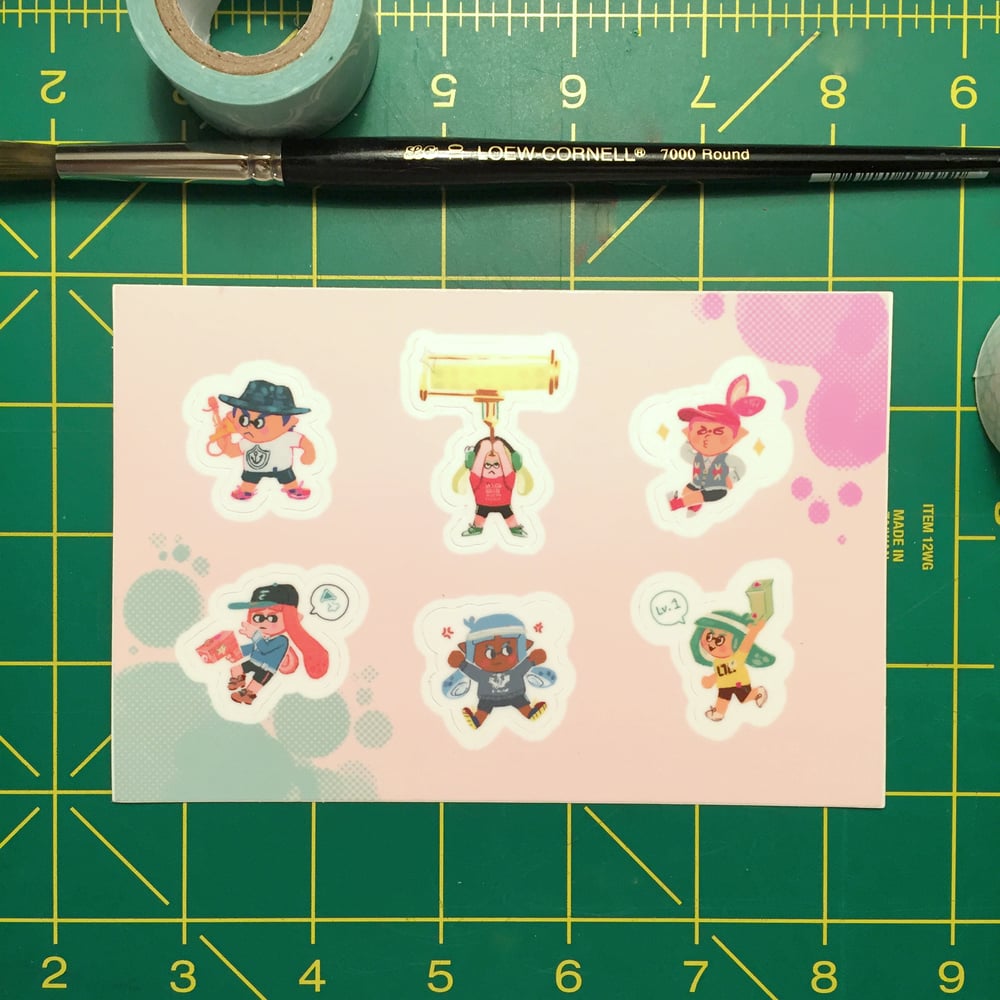 Image of Splatoon Squibble Sticker Sheet