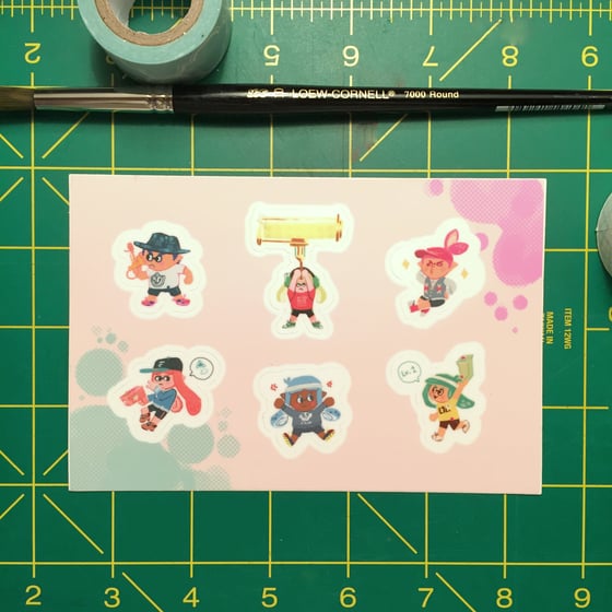 Image of Splatoon Squibble Sticker Sheet
