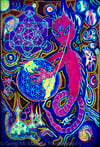 PlanET - The Galactic Embrace of Light - 3D UV Tapestry from original painting - 36x24