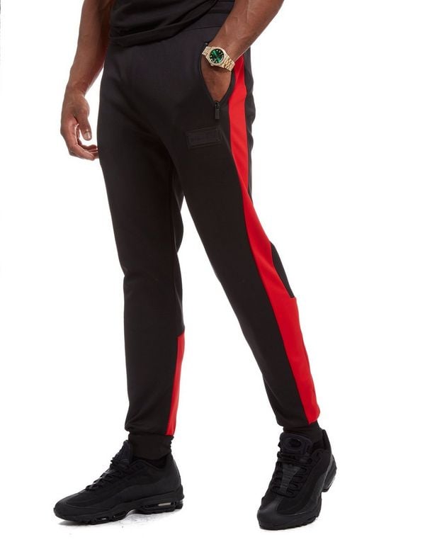 man signature skinny fit jacquard tracksuit with tape
