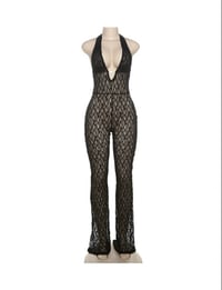 Image 1 of Halter V Neck Backless Jumpsuits / PRE ORDER