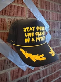 Image 4 of Black & Yellow Motto Trucker