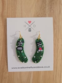 Image 3 of Angry Pickle Earrings
