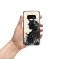 Image 8 of Black Cat On Ivory Clear Case for Samsung®