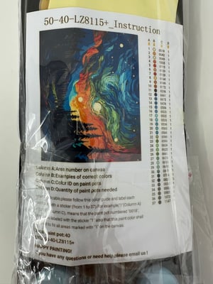 Image of Paint By Numbers- Enchanted Evening 36 Colors Number Artist - Free Shipping 