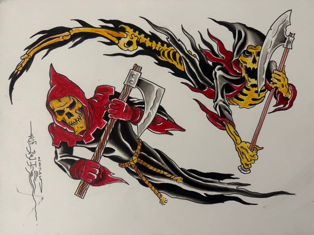 Image of Tim Lehi “Reapers & Wolves #1” Original Art