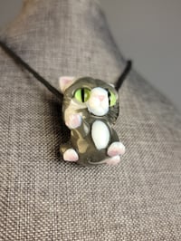 Image 8 of Gray and White Kitty Pendant